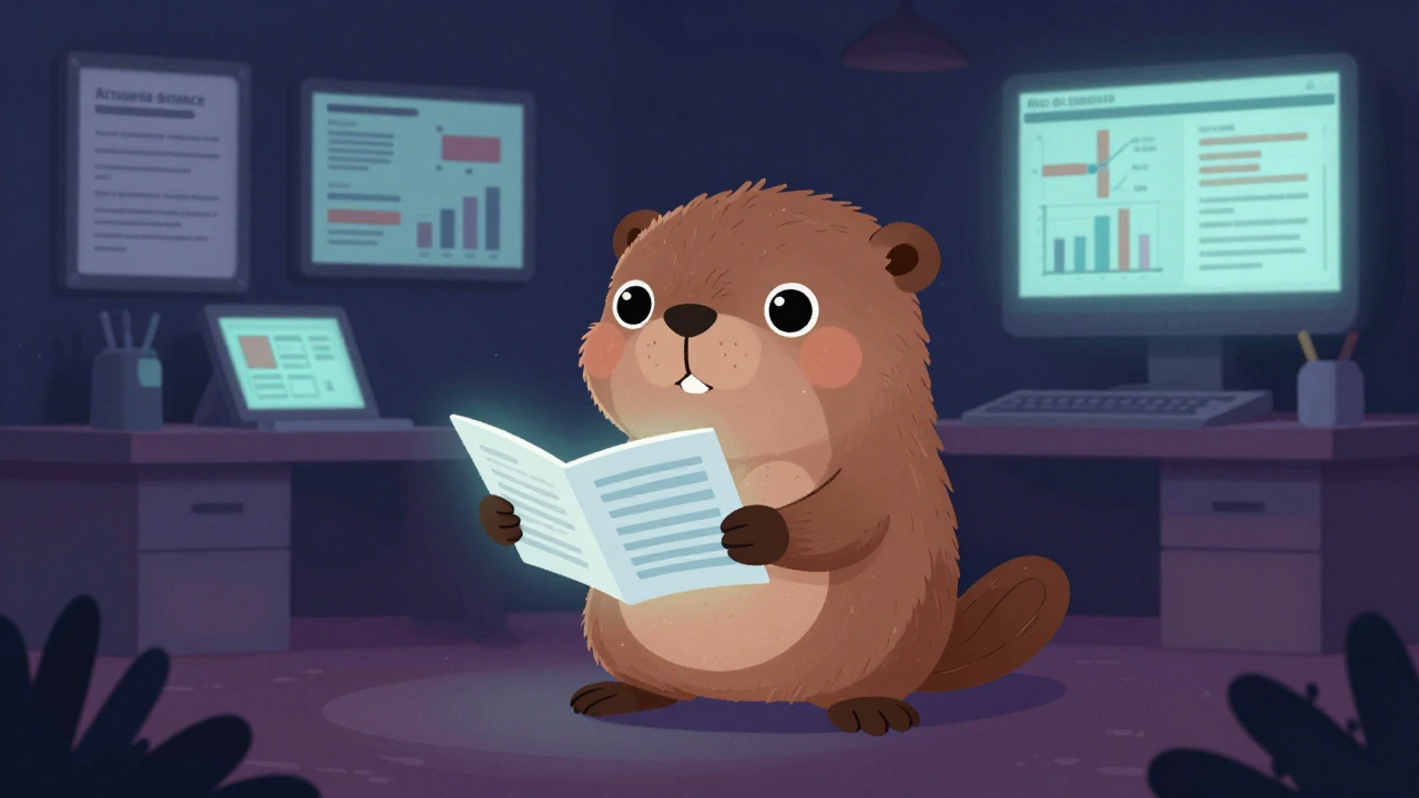 보험계리사 직업 종사자가 업무를 수행하는 모습