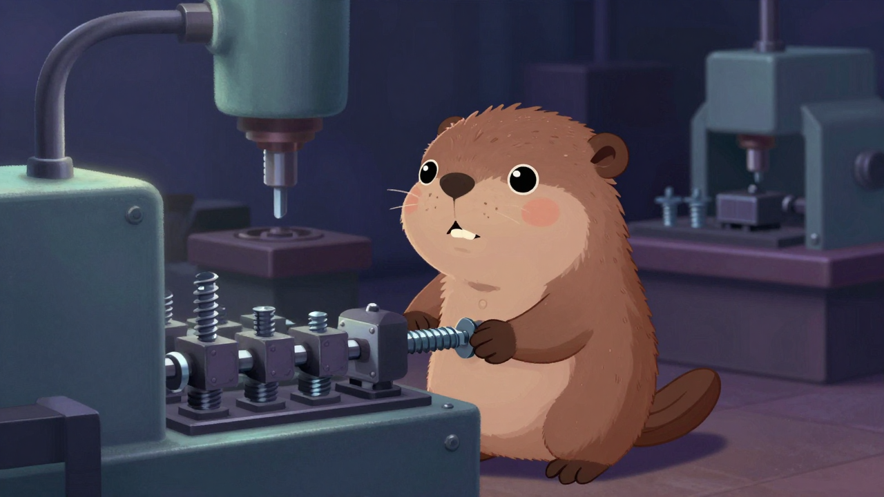 볼트롤링기조작원 직업 종사자가 업무를 수행하는 모습