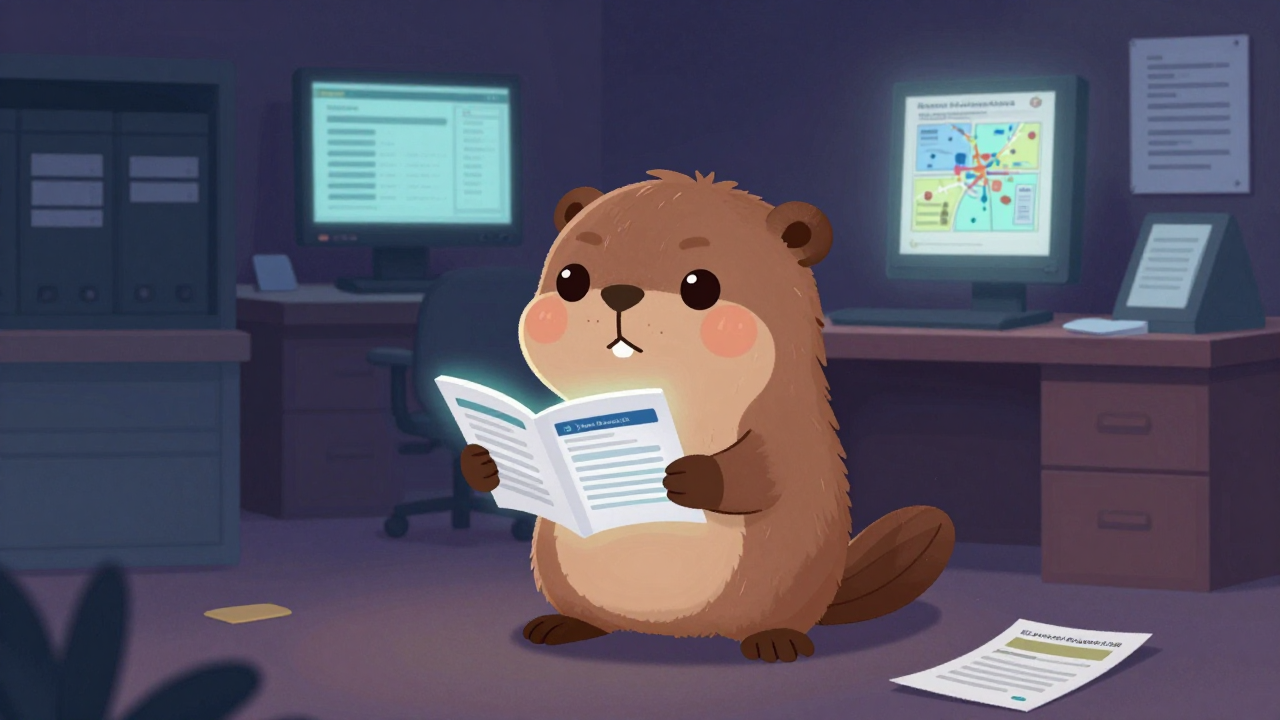 부동산연구원 직업 종사자가 업무를 수행하는 모습