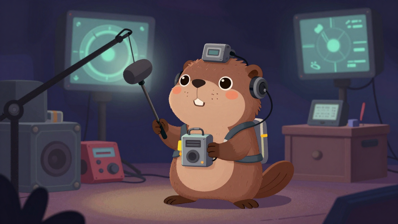 붐오퍼레이터 직업 종사자가 업무를 수행하는 모습