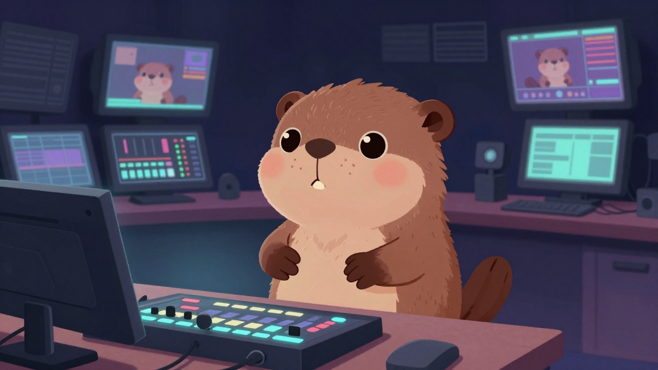 비디오자키 직업 종사자가 업무를 수행하는 모습