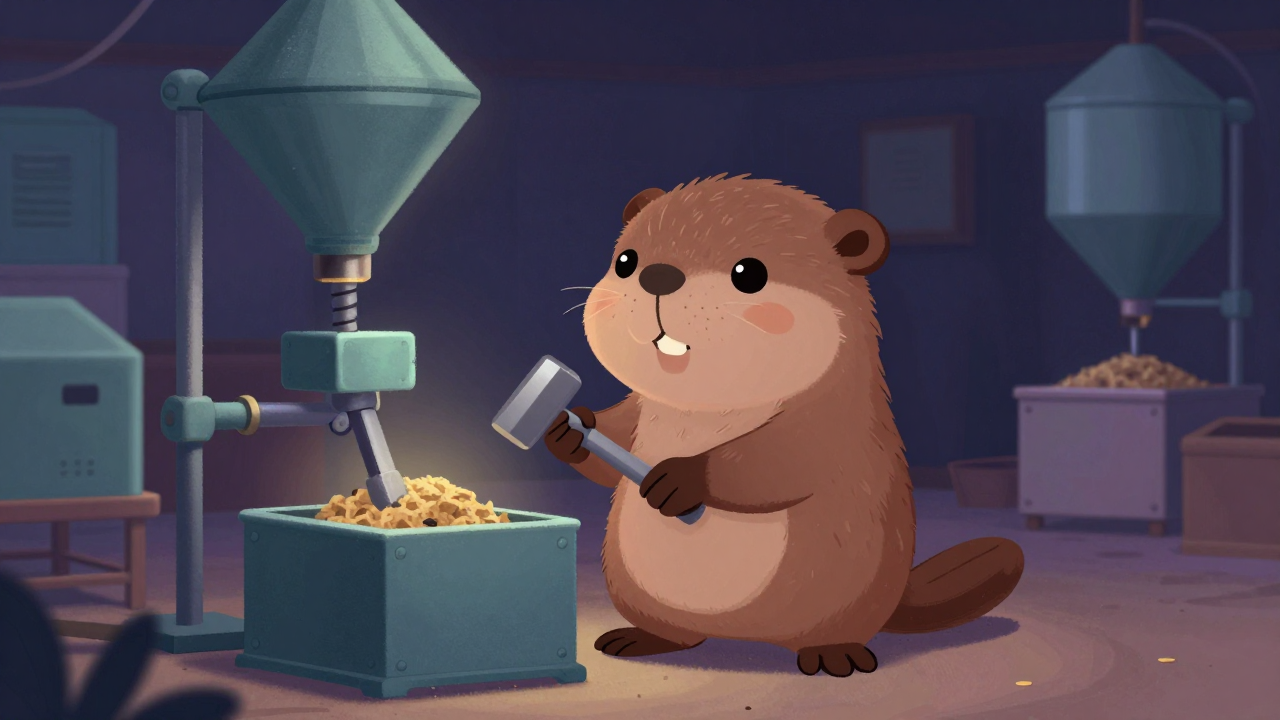 사료제분기조작원 직업 종사자가 업무를 수행하는 모습