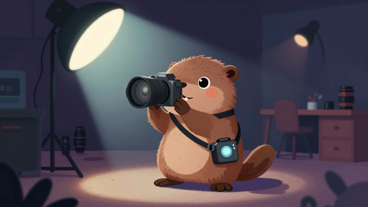 사진사 직업 종사자가 업무를 수행하는 모습