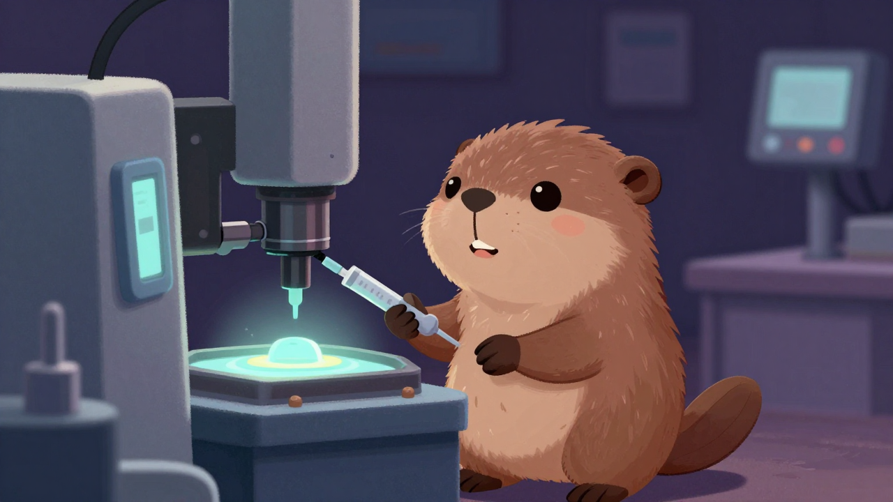 사출성형기조작원 직업 종사자가 업무를 수행하는 모습