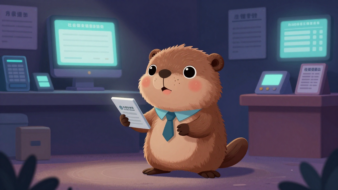 사회보장보험료징수원 직업 종사자가 업무를 수행하는 모습