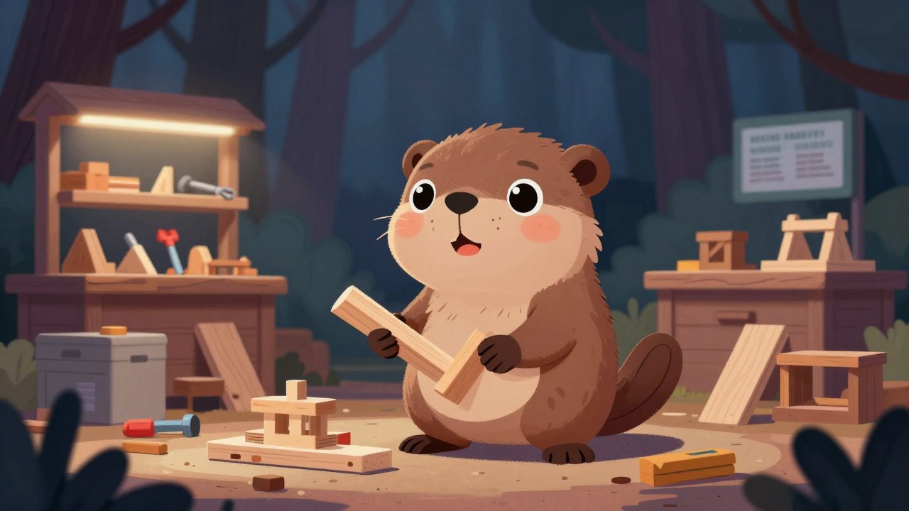 산림목공 직업 종사자가 업무를 수행하는 모습