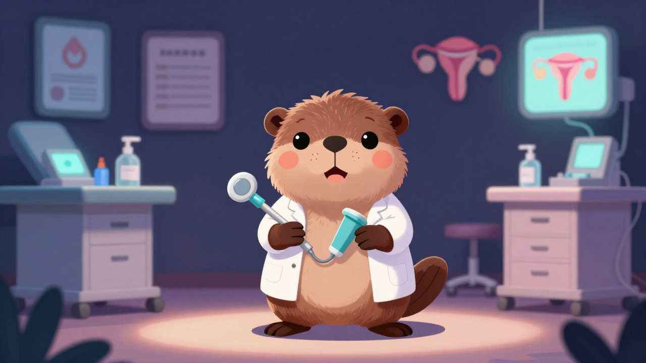 산부인과전문의사 직업 종사자가 업무를 수행하는 모습