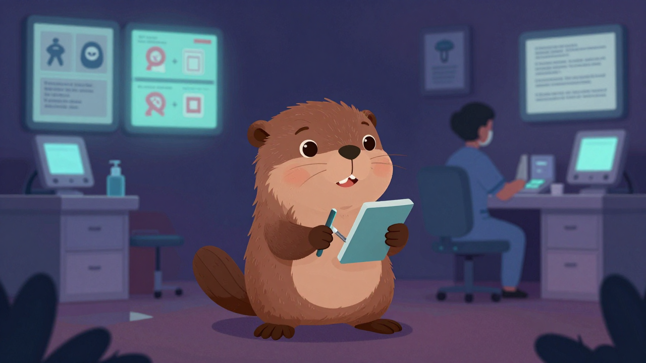 산업전문간호사 직업 종사자가 업무를 수행하는 모습