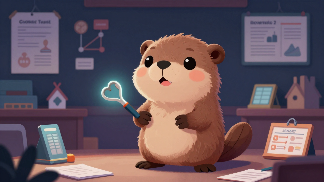 상업교사 직업 종사자가 업무를 수행하는 모습