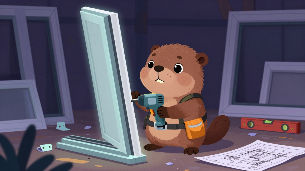 새시원 직업 종사자가 업무를 수행하는 모습