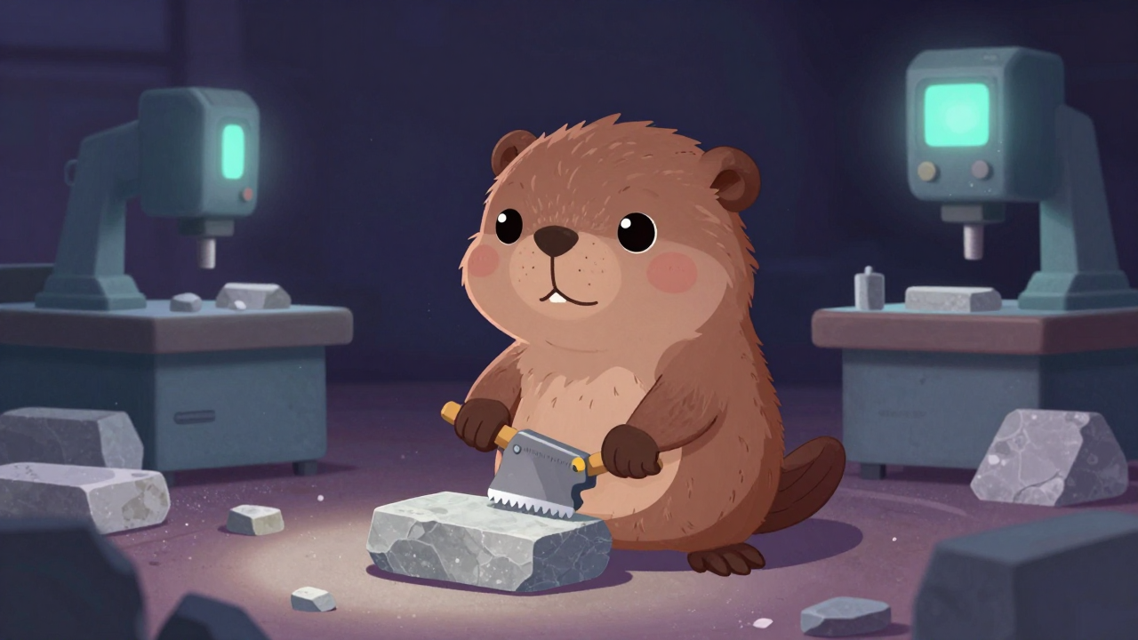 석편수 직업 종사자가 업무를 수행하는 모습