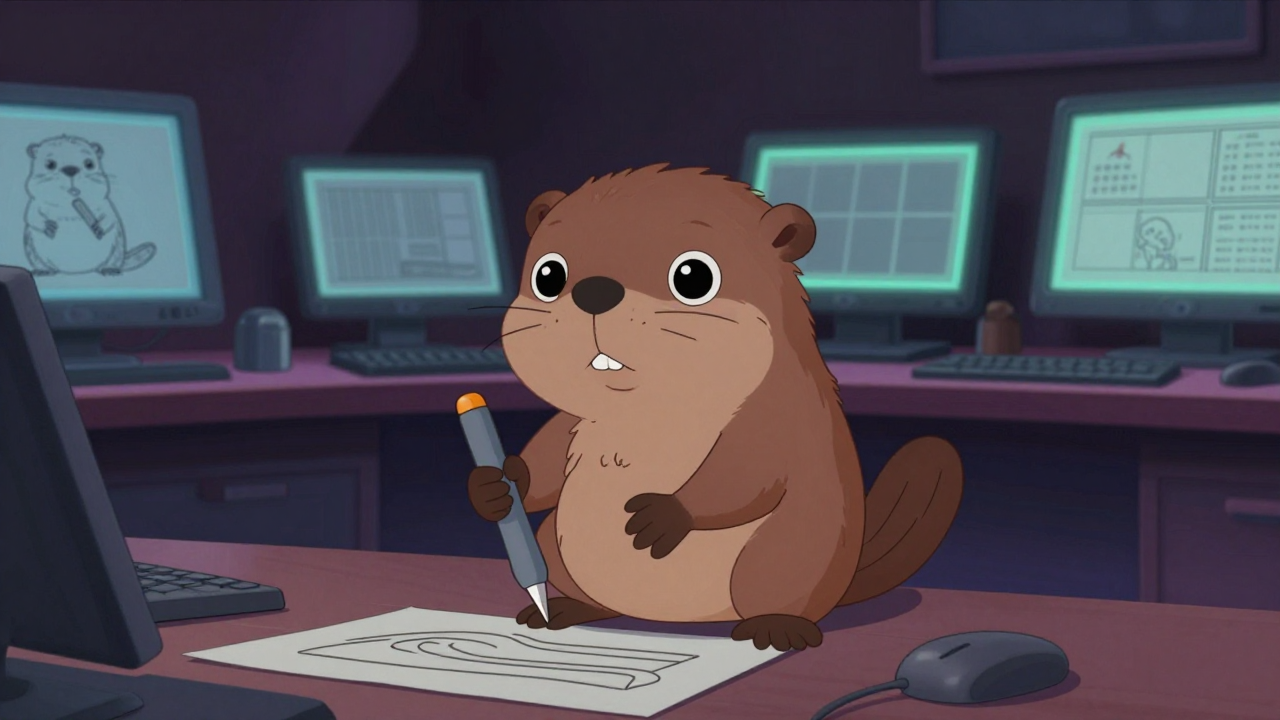 선화원 직업 종사자가 업무를 수행하는 모습