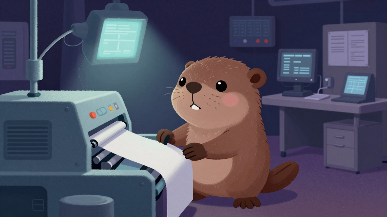 섬유제조기계조작원 직업 종사자가 업무를 수행하는 모습