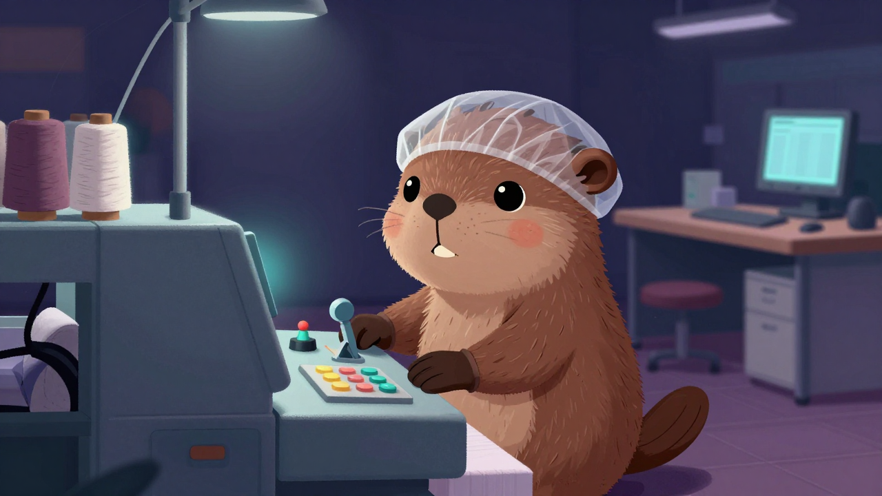 섬유제조원 직업 종사자가 업무를 수행하는 모습