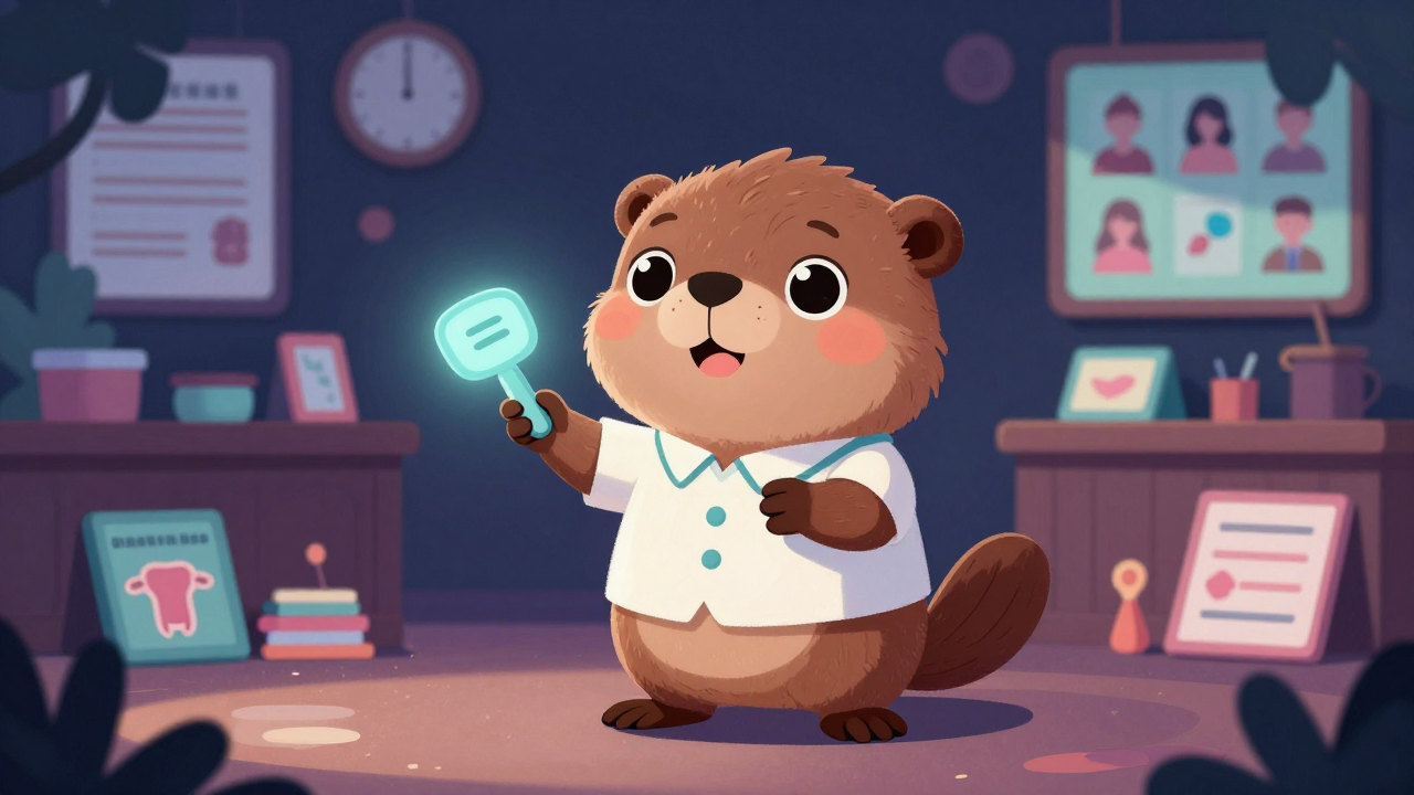 성교육강사 직업 종사자가 업무를 수행하는 모습