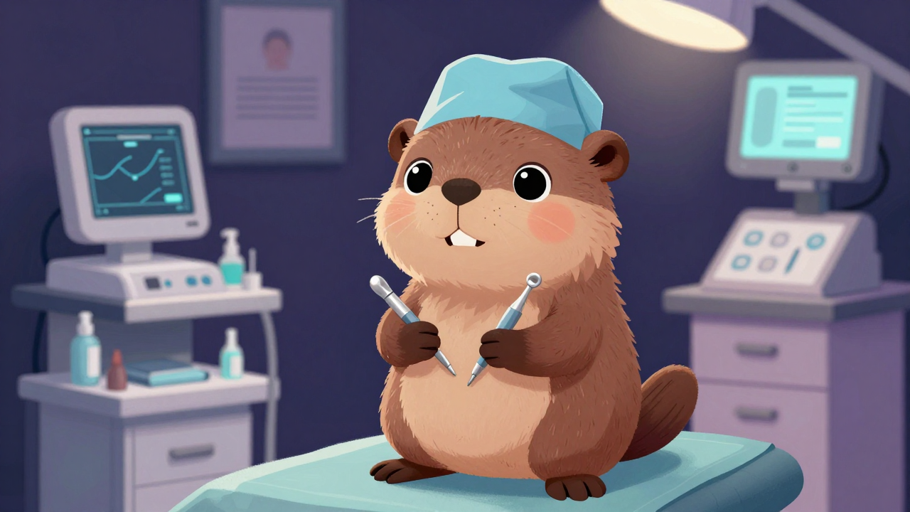 성형외과의사 직업 종사자가 업무를 수행하는 모습