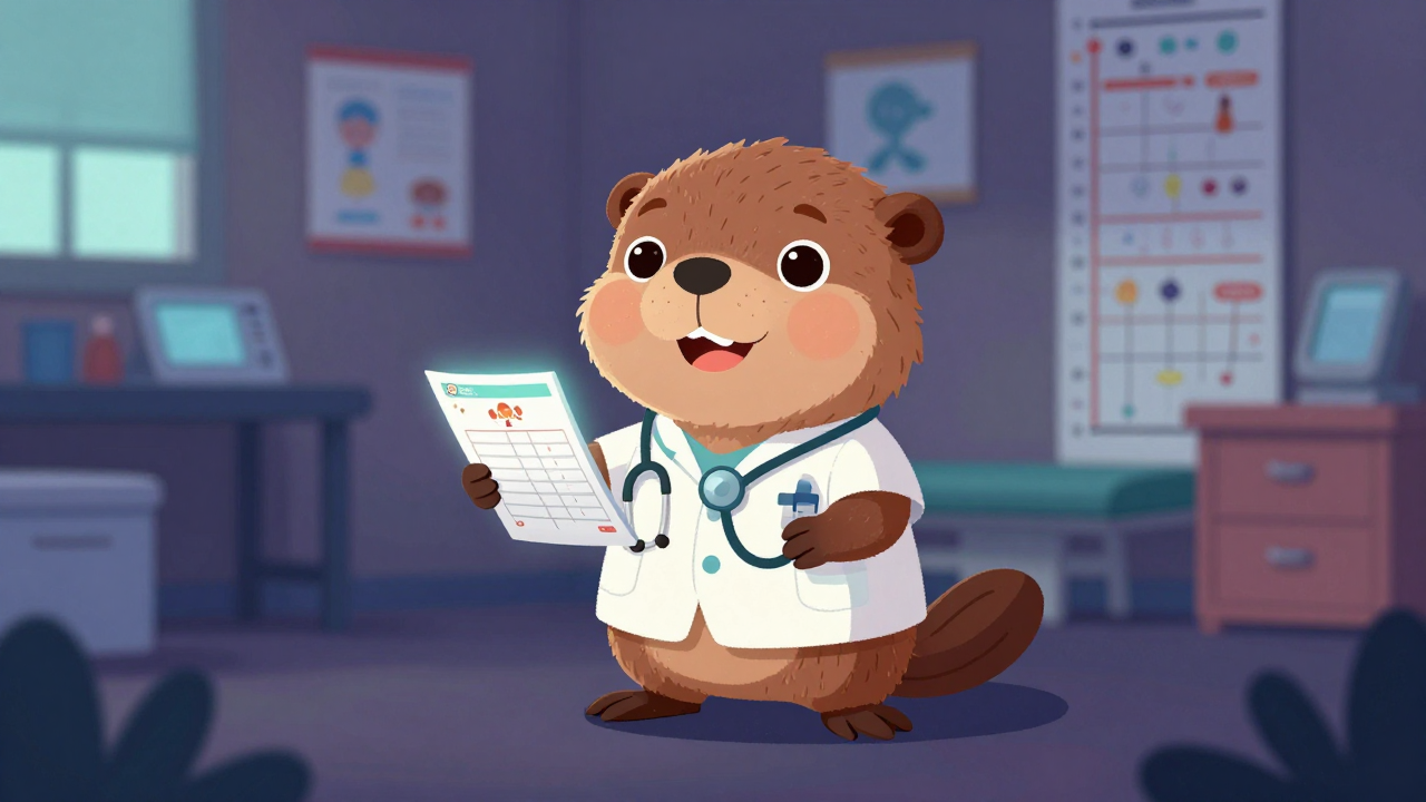 소아청소년과의사 직업 종사자가 업무를 수행하는 모습