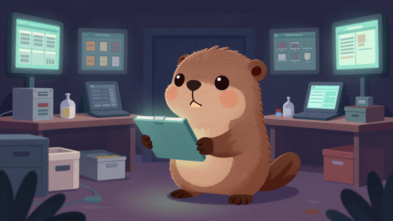 소장품관리원 직업 종사자가 업무를 수행하는 모습