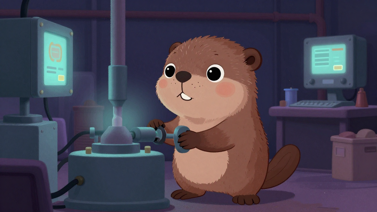 소형엔진조립원 직업 종사자가 업무를 수행하는 모습