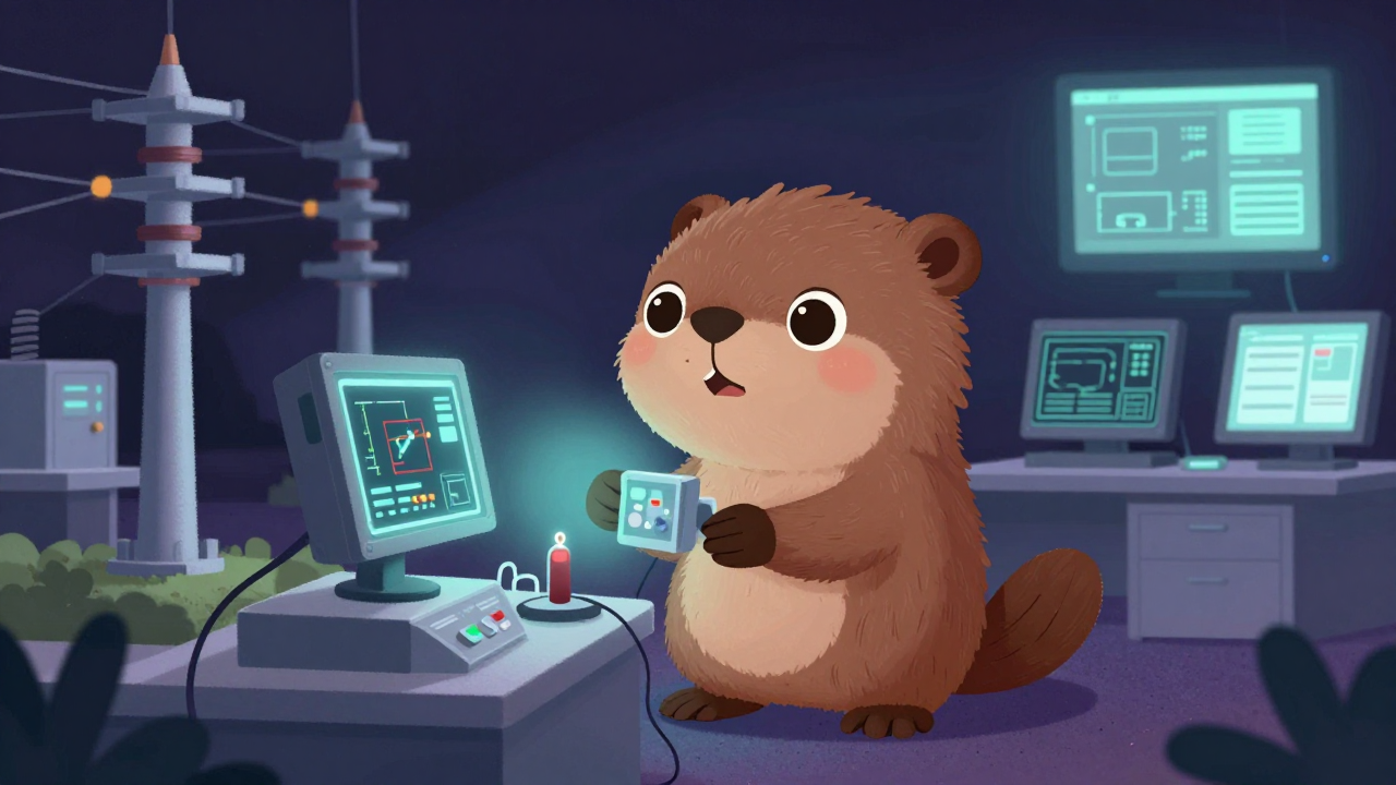 송전기술연구원 직업 종사자가 업무를 수행하는 모습