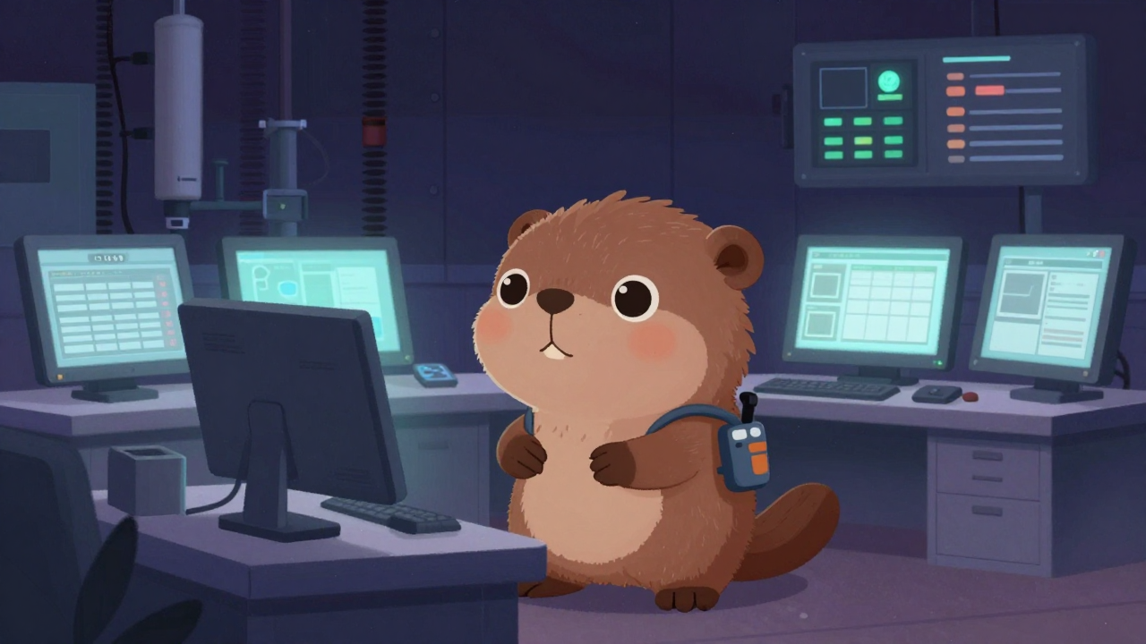 송전설비관리원 직업 종사자가 업무를 수행하는 모습