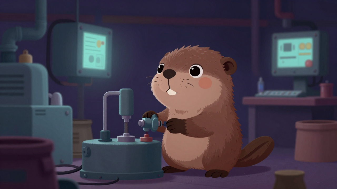 송풍기제조반장 직업 종사자가 업무를 수행하는 모습