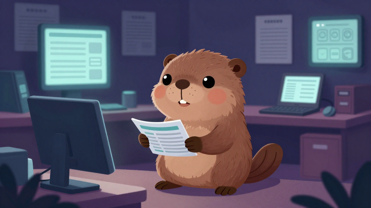 수금사무원 직업 종사자가 업무를 수행하는 모습