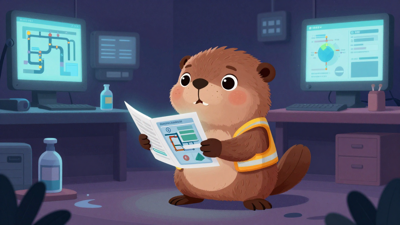 수도사업개발계획원 직업 종사자가 업무를 수행하는 모습