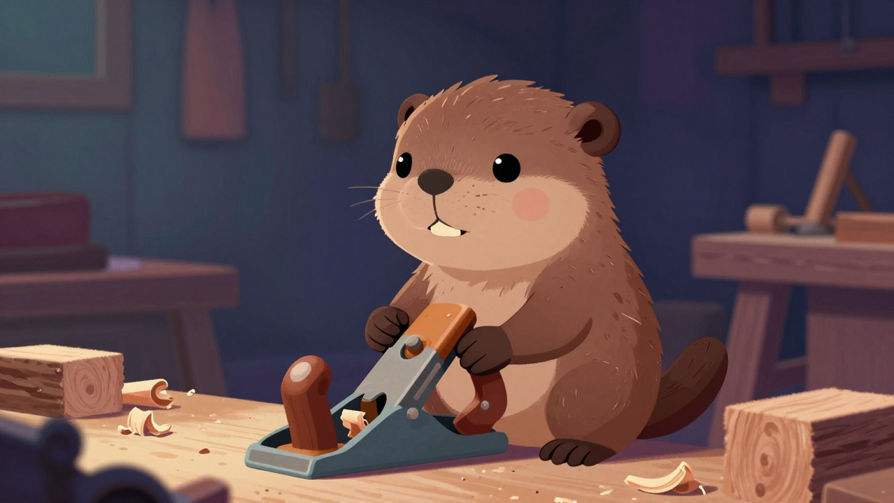 수동대패원 직업 종사자가 업무를 수행하는 모습