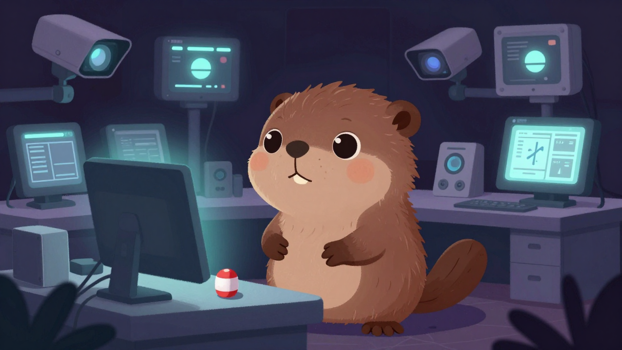 수리시설감시원 직업 종사자가 업무를 수행하는 모습