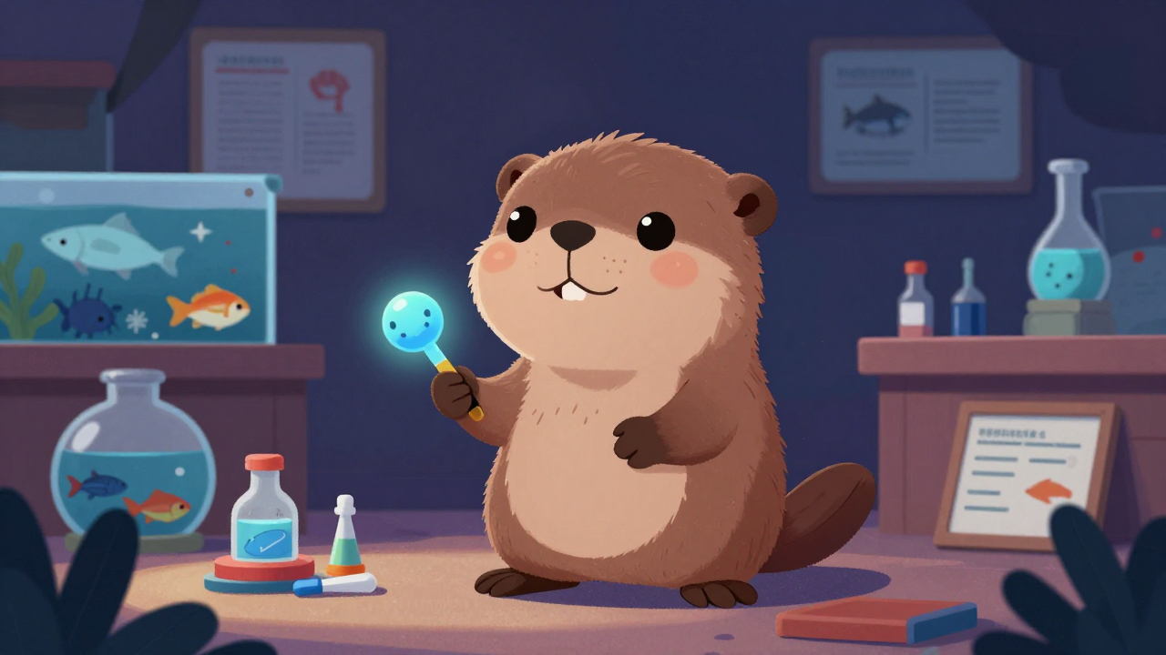 수산업교사 직업 종사자가 업무를 수행하는 모습