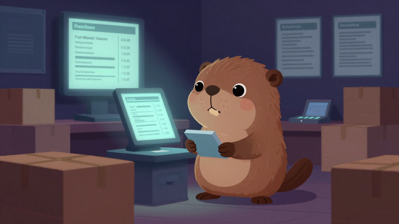 수출입화물감정원 직업 종사자가 업무를 수행하는 모습