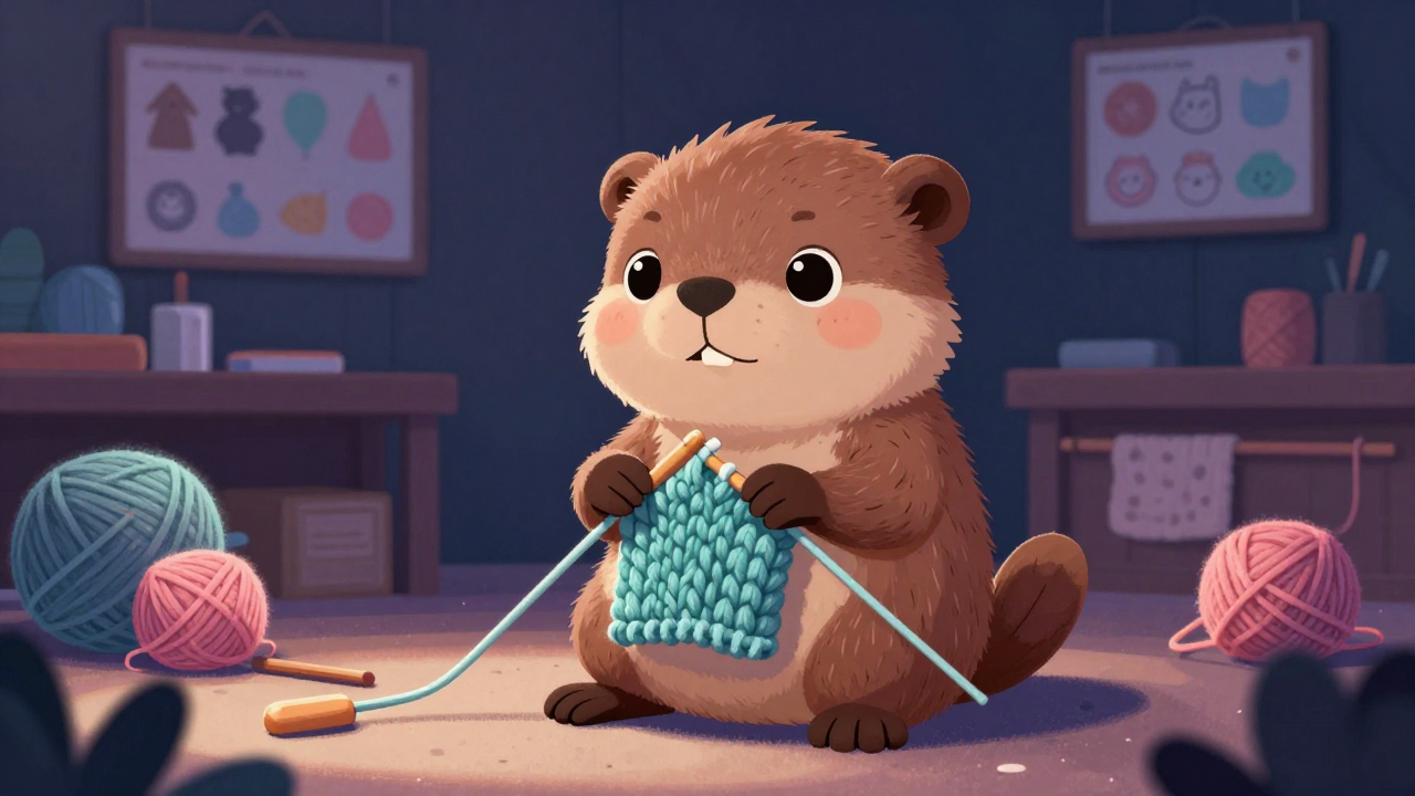 수편물원 직업 종사자가 업무를 수행하는 모습