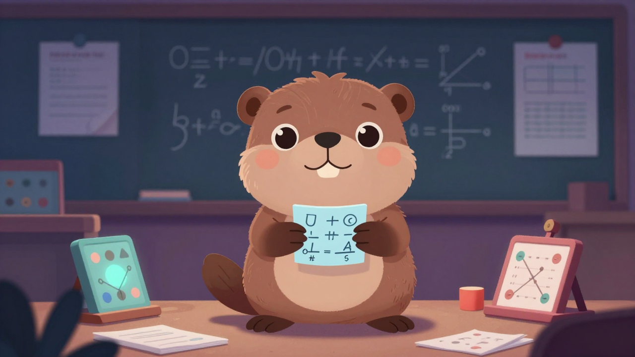 수학교사 직업 종사자가 업무를 수행하는 모습