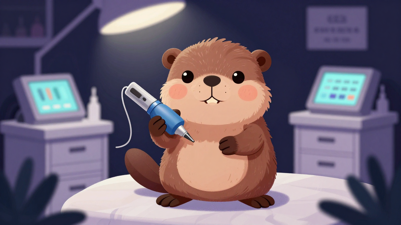 스킨아티스트 직업 종사자가 업무를 수행하는 모습