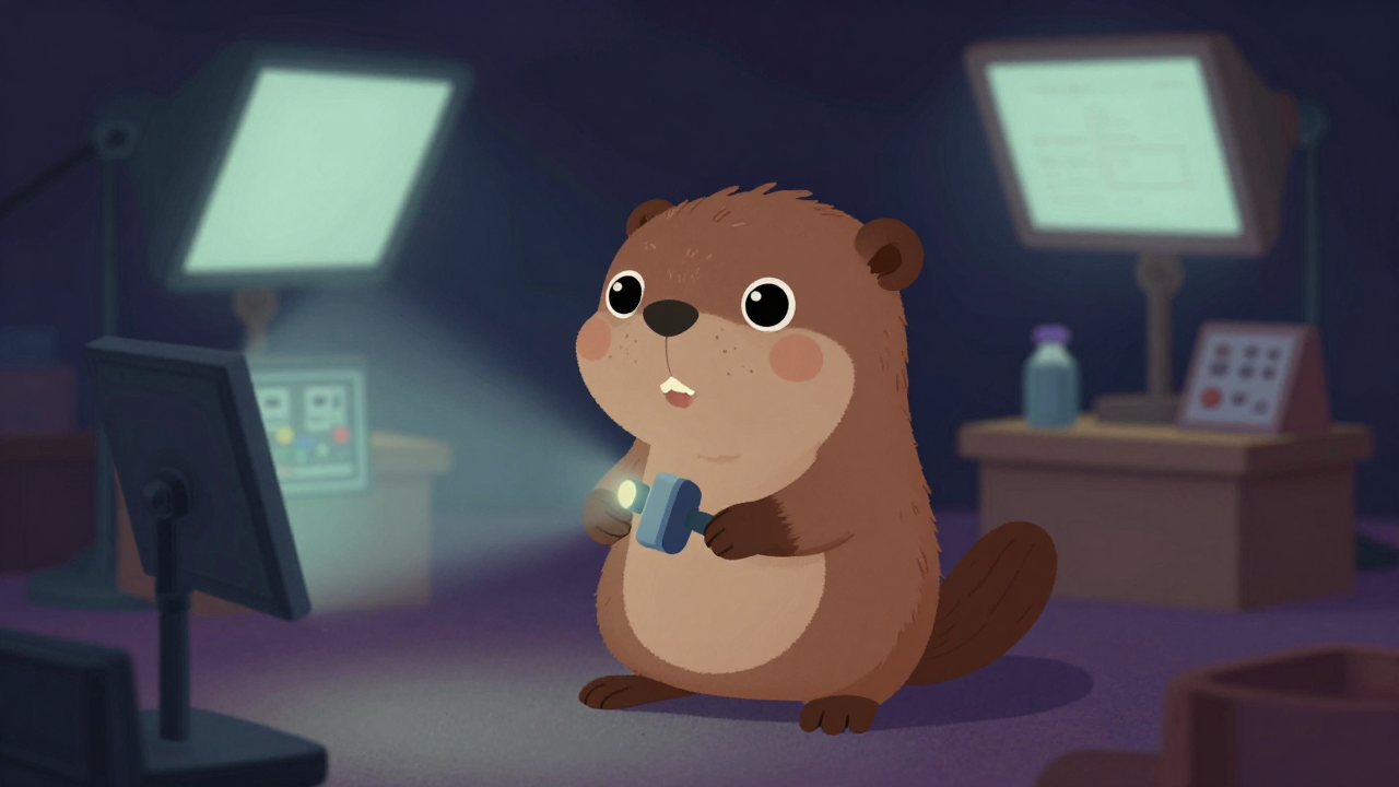 스톱모션애니메이션조명원 직업 종사자가 업무를 수행하는 모습