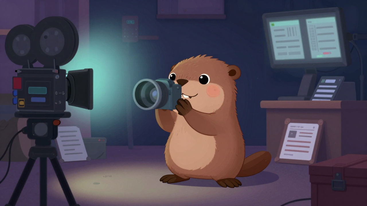 스틸사진사 직업 종사자가 업무를 수행하는 모습