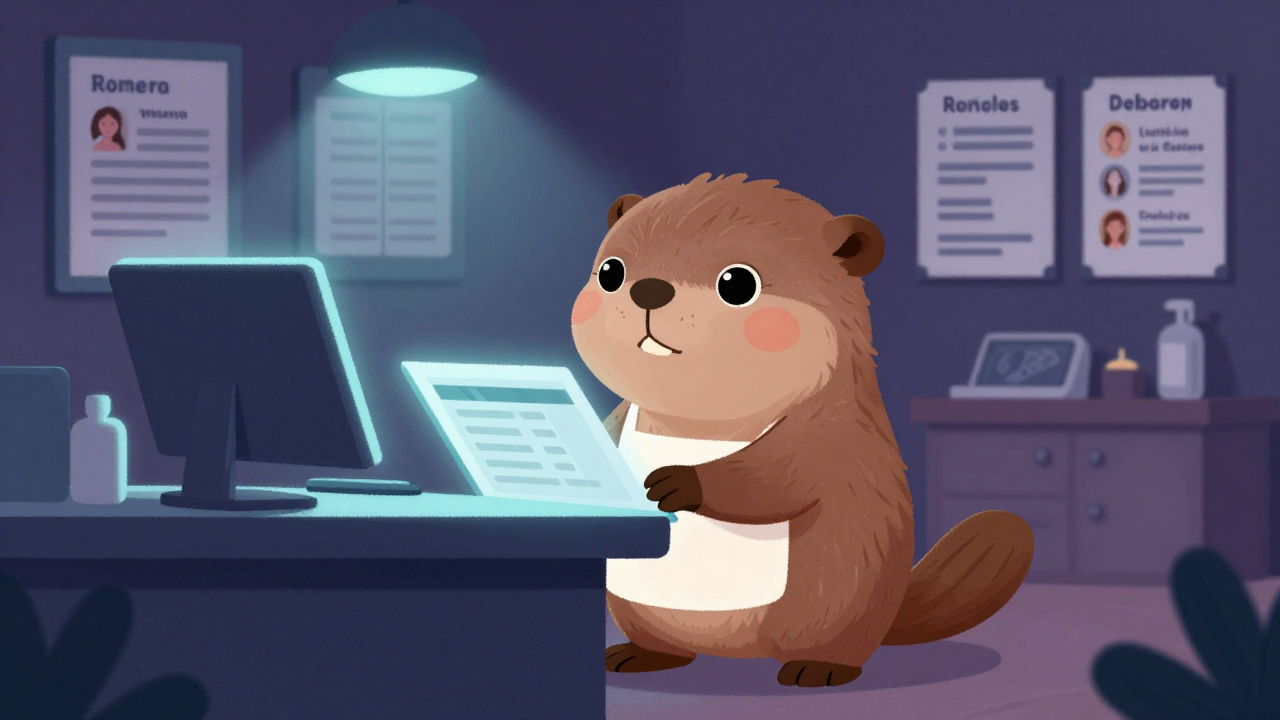 스파매니저 직업 종사자가 업무를 수행하는 모습