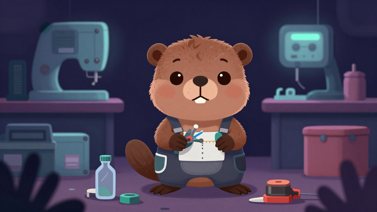 스포츠용품수리원 직업 종사자가 업무를 수행하는 모습