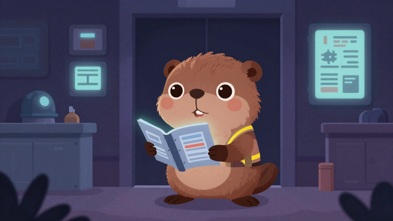 승강기설치소장 직업 종사자가 업무를 수행하는 모습