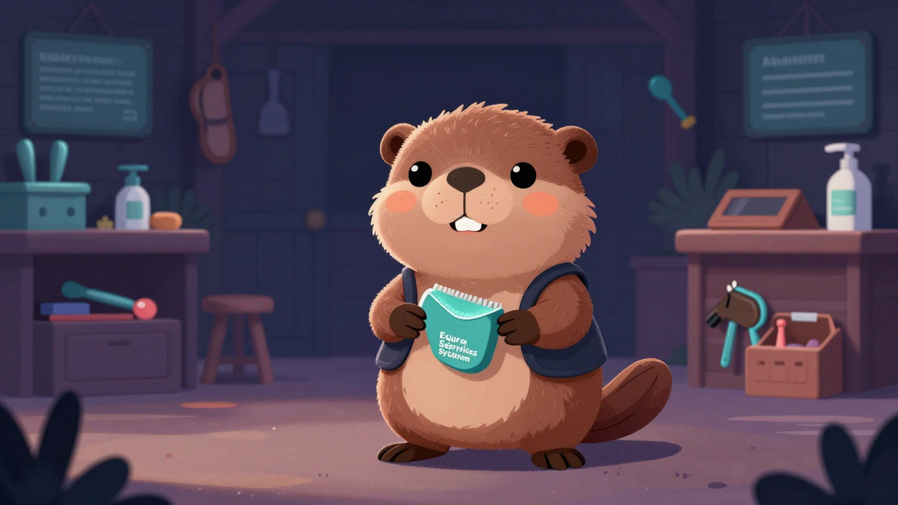 승용조랑말관리원 직업 종사자가 업무를 수행하는 모습