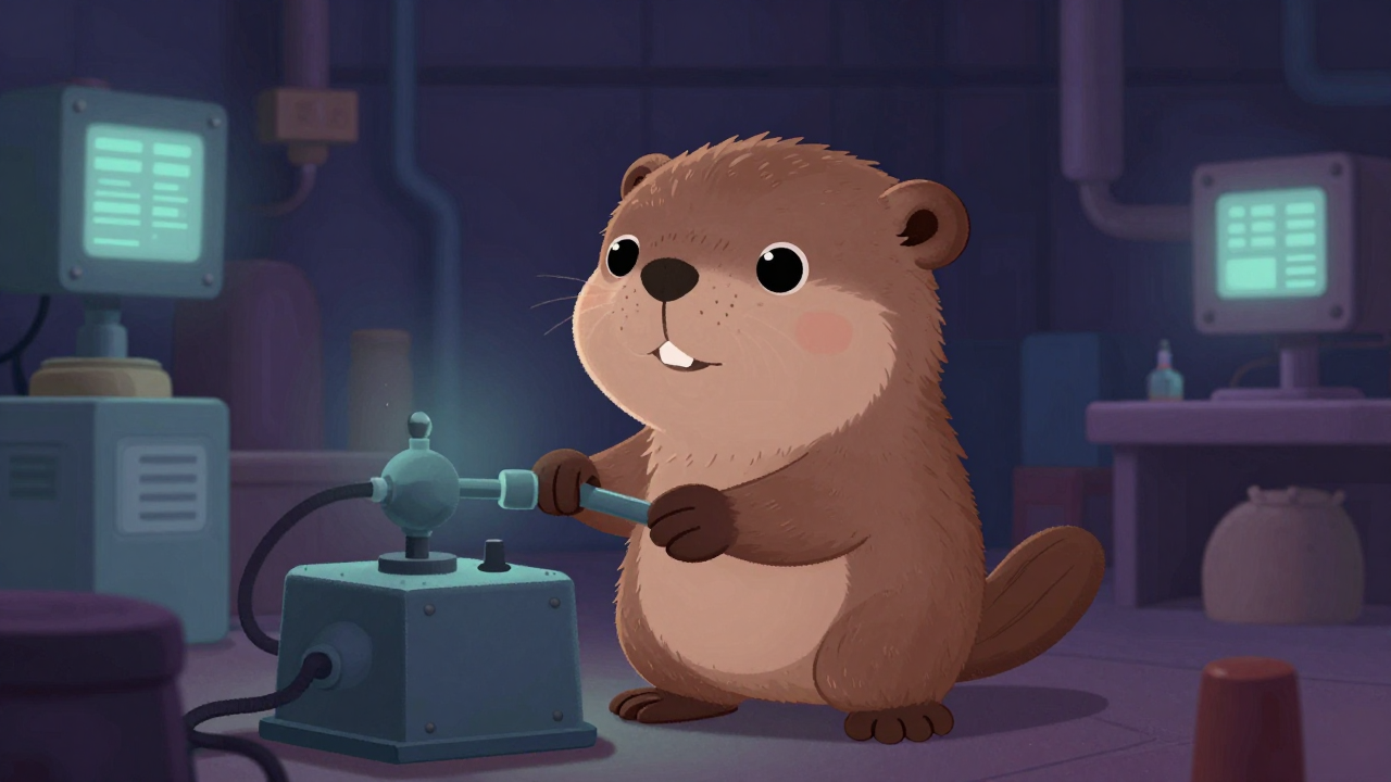 시동모터계철조립원 직업 종사자가 업무를 수행하는 모습