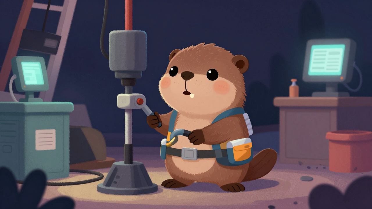 시추보조원 직업 종사자가 업무를 수행하는 모습