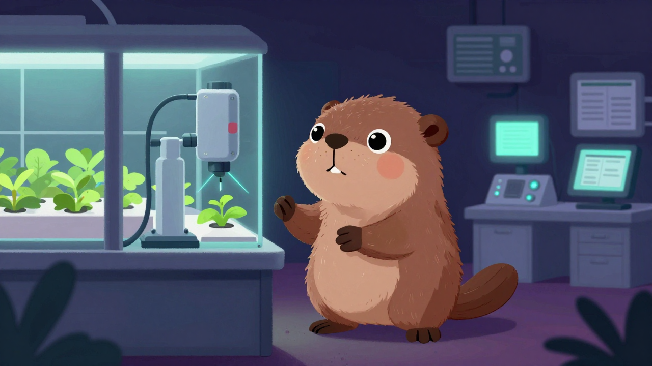 식물공장생산관리자 직업 종사자가 업무를 수행하는 모습