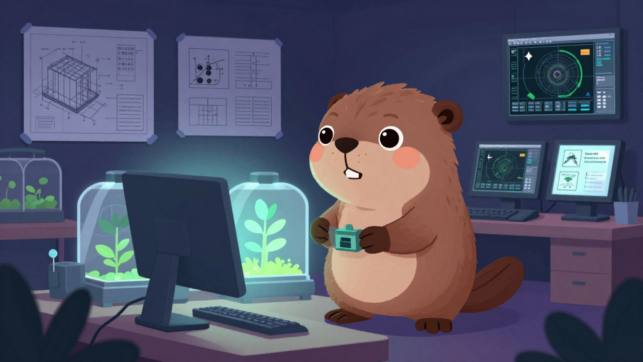 식물공장설계자 직업 종사자가 업무를 수행하는 모습