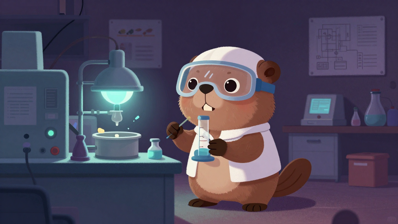 식품공학기술자 직업 종사자가 업무를 수행하는 모습