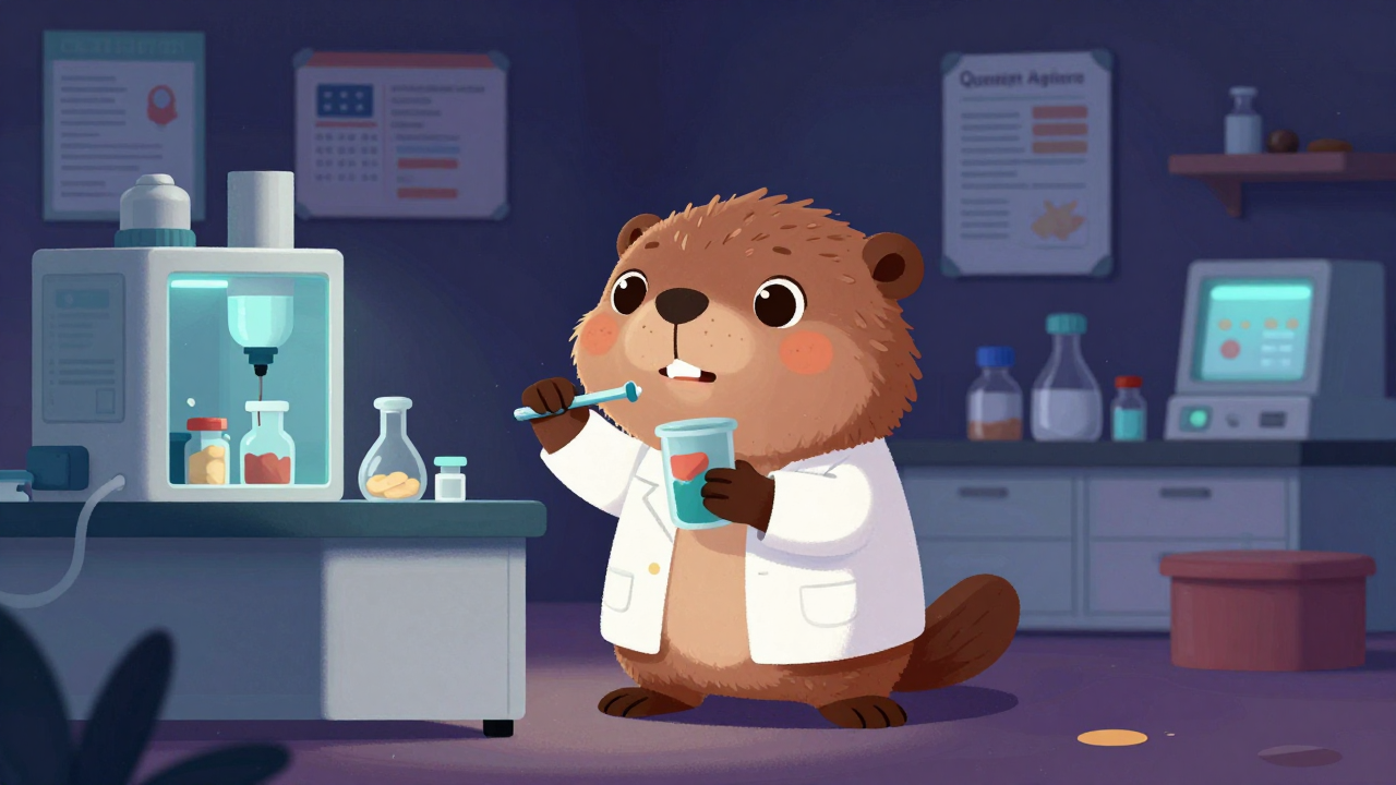 식품공학시험원 직업 종사자가 업무를 수행하는 모습