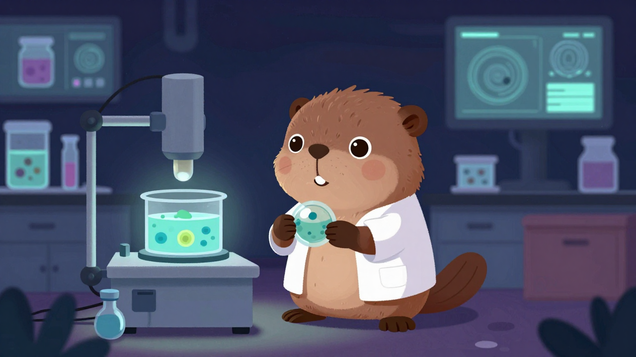 식품미생물응용연구원 직업 종사자가 업무를 수행하는 모습