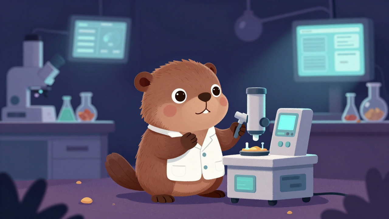 식품분석연구원 직업 종사자가 업무를 수행하는 모습