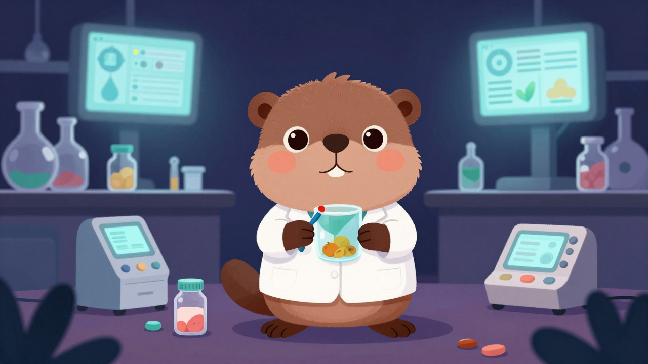 식품영양연구원 직업 종사자가 업무를 수행하는 모습